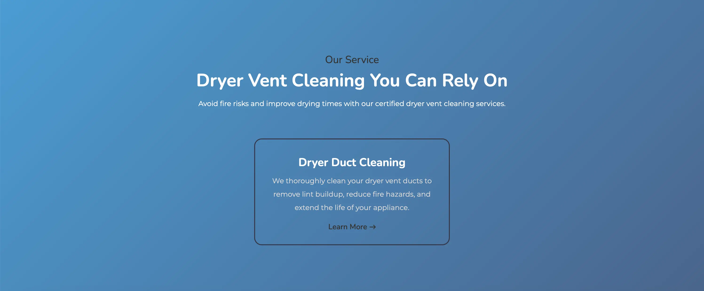 Tarheel Dryer Duct Cleaning services overview