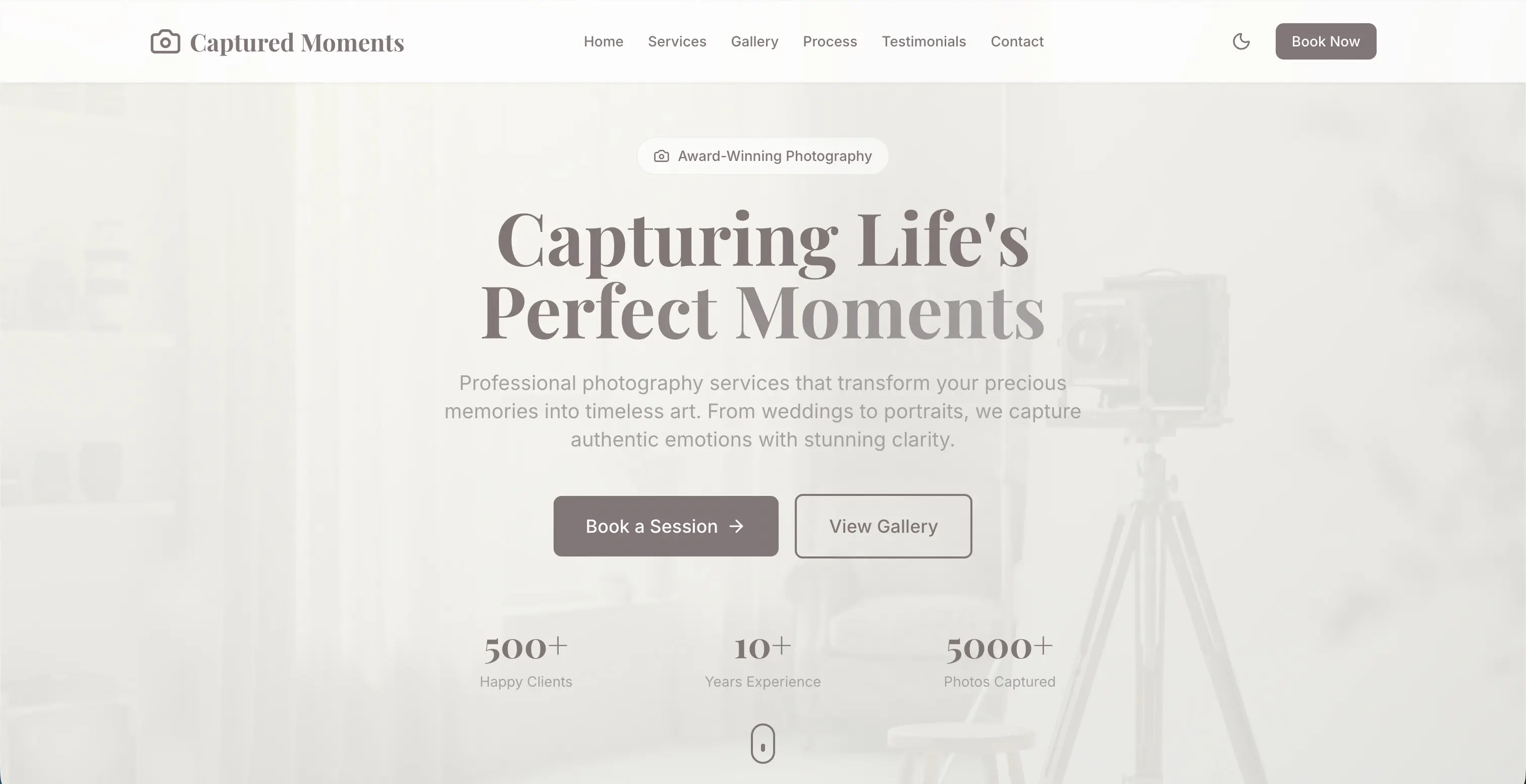 Diseño de ejemplo para fotografía